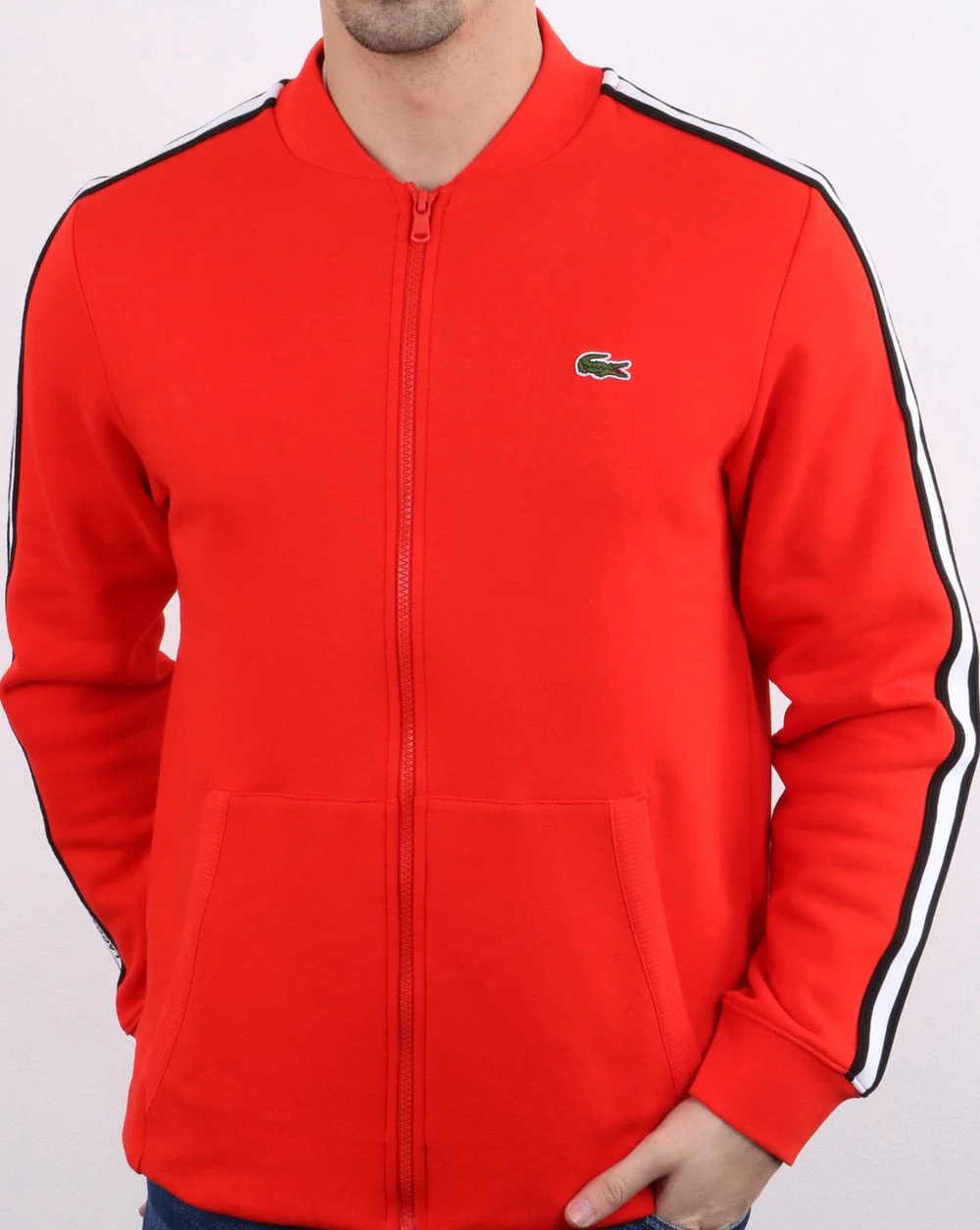 Lacoste Track Top Red/Black - Image 2