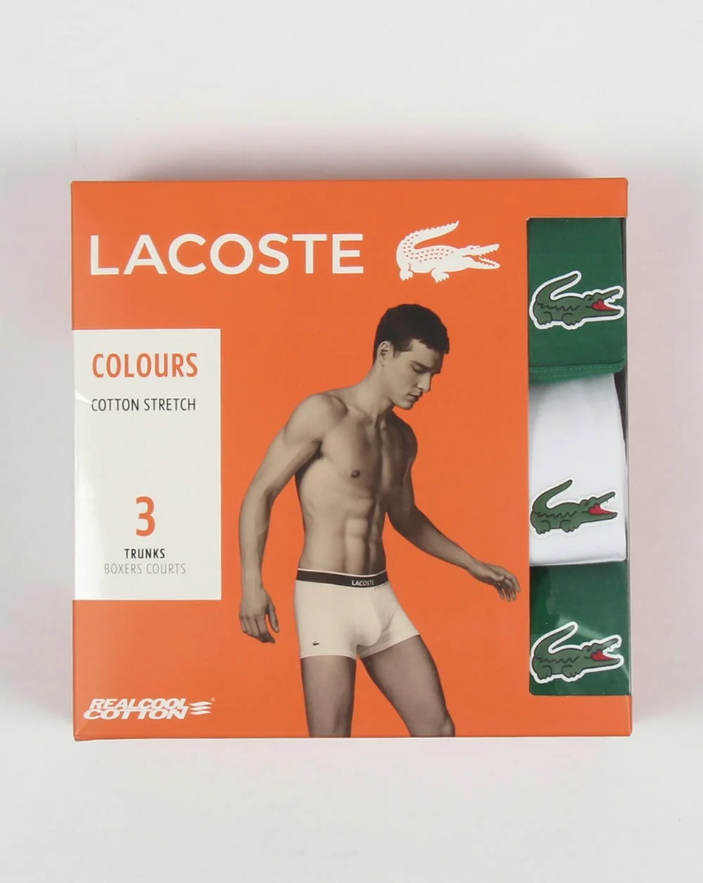 Lacoste Triple Pack Boxer Shorts White/Green - Image 2