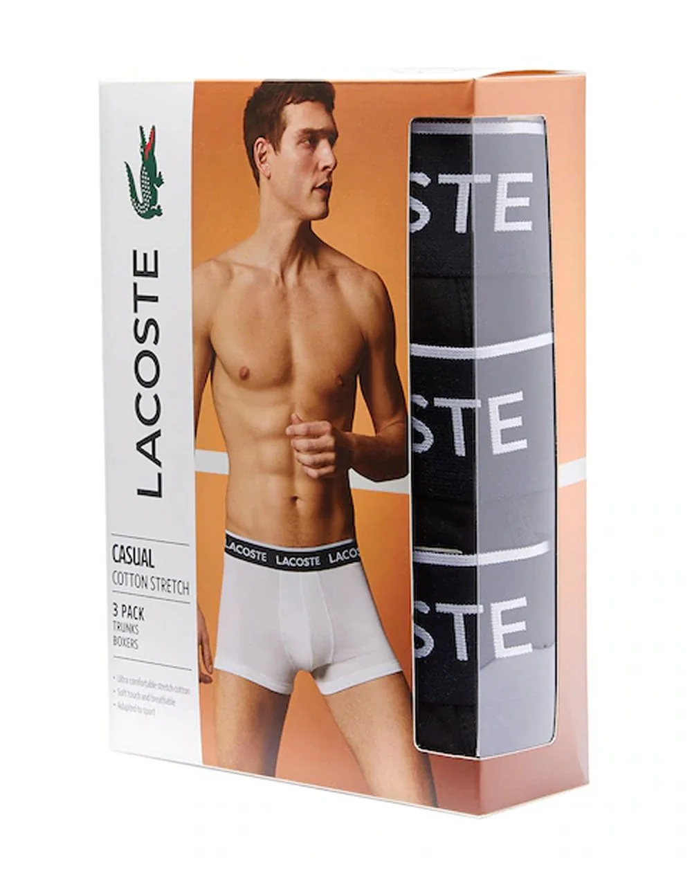 Lacoste Triple Pack Boxers Black - Image 2