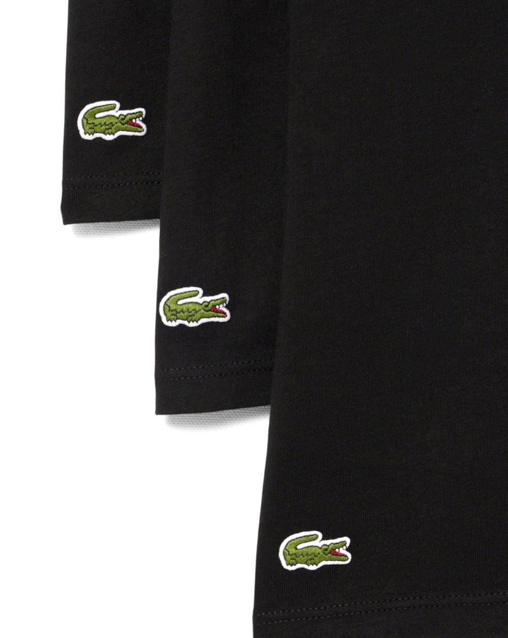 Lacoste Triple Pack Lounge T-Shirts Black - Image 2