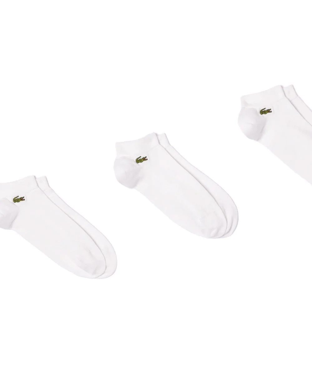 Lacoste Triple Pack Low Cut Socks White - Image 2