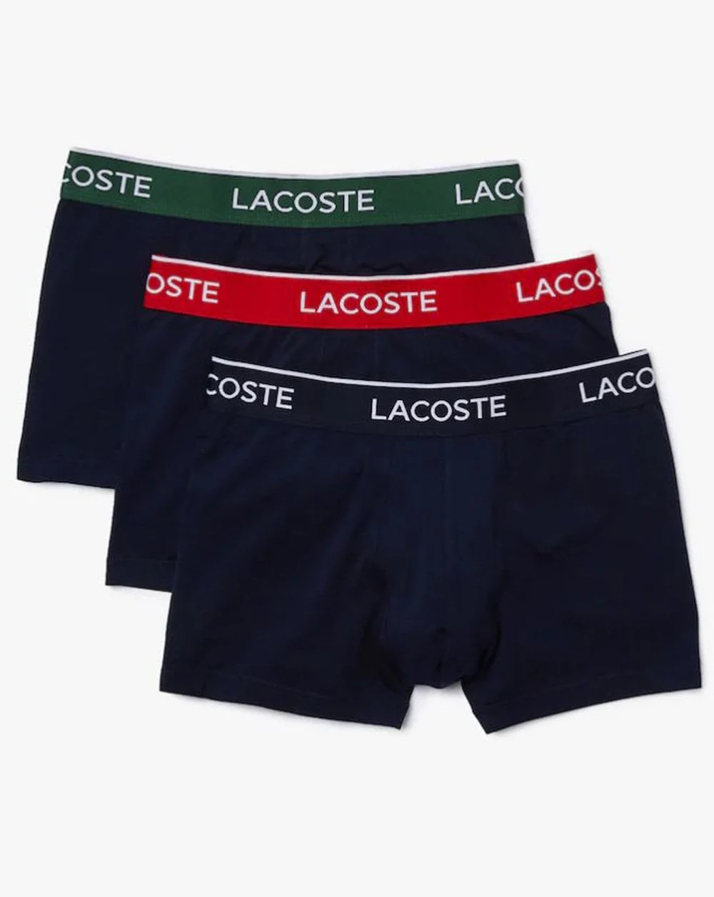 Lacoste Triple Pack Trunk Navy/Green/Red