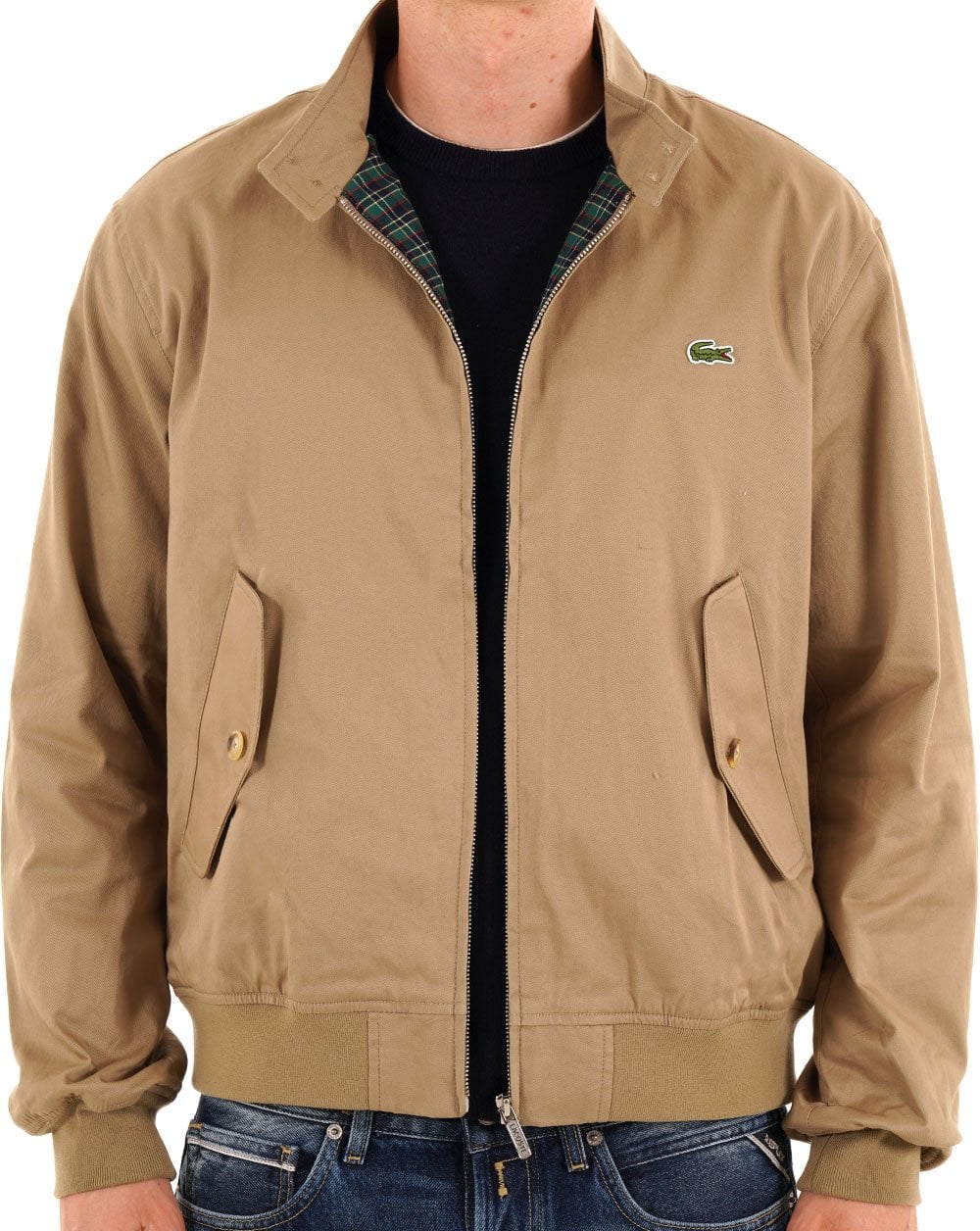 Lacoste Water Repellent Twill Harrington Dark Sand - Image 3
