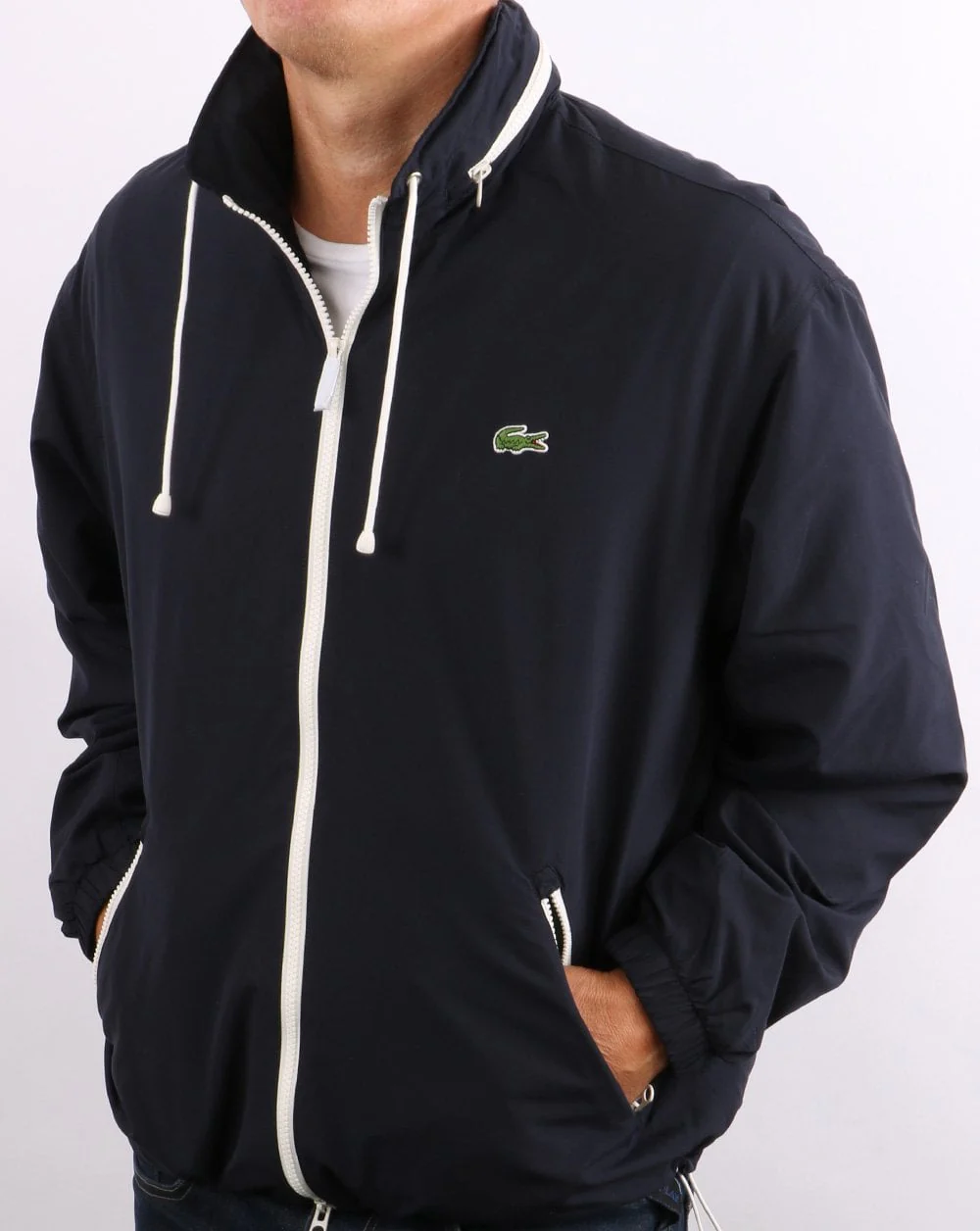 Lacoste Water Resistant Windbreaker Navy - Image 4