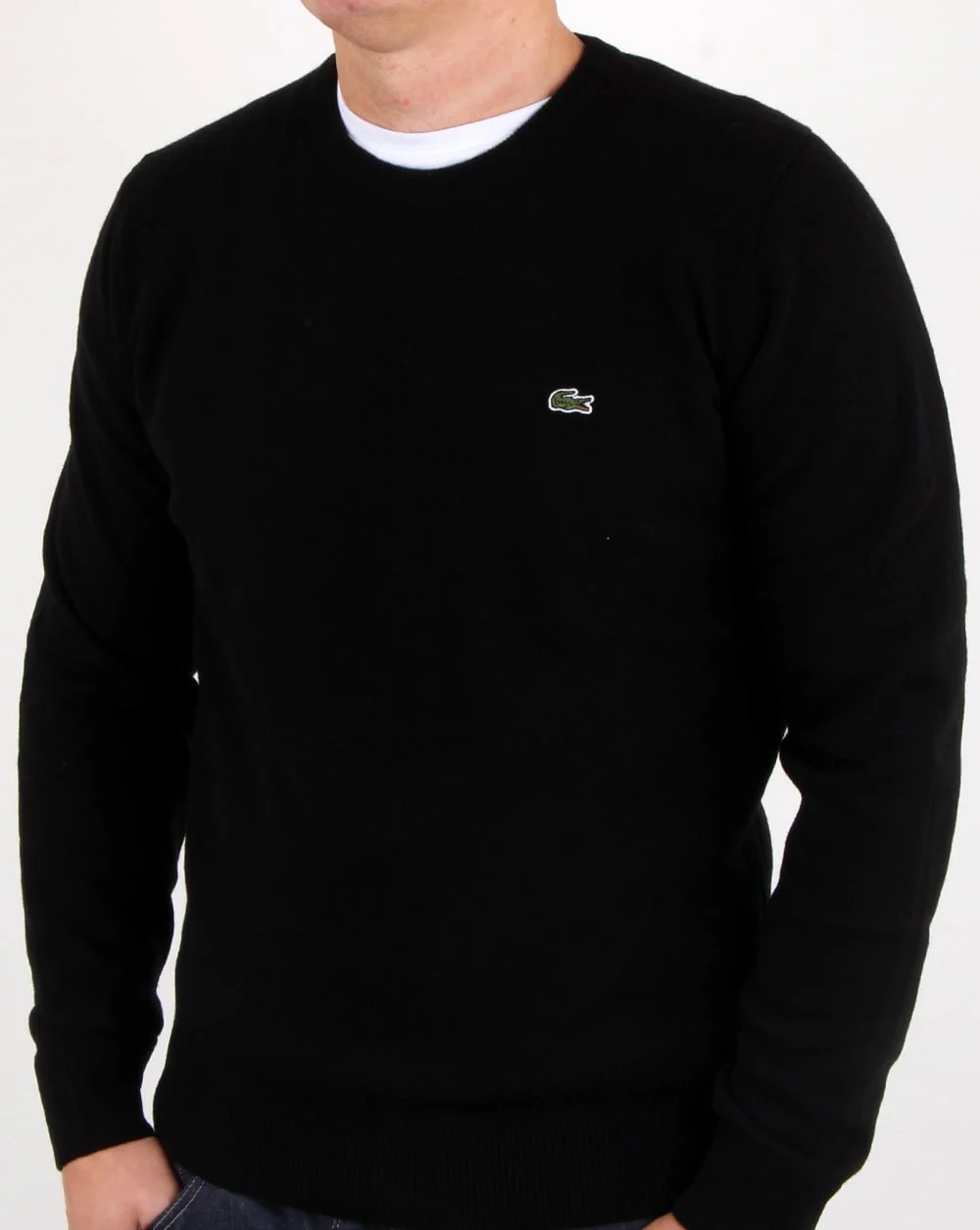 Lacoste Wool Crew Neck Jumper Black