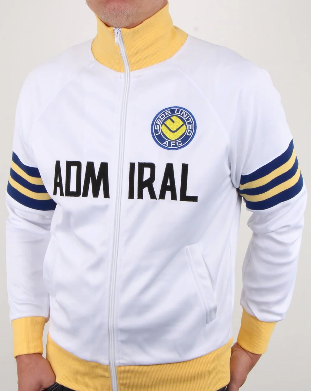 Leeds United 1978 Admiral Retro Track Top White - Image 4