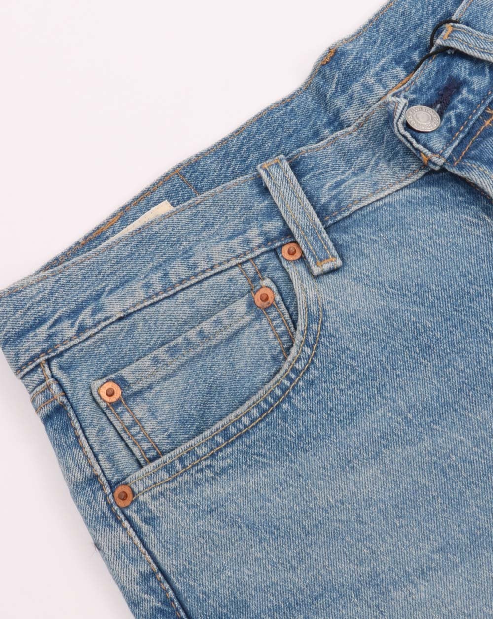 Levi's 501 Hemmed Shorts Blue - Image 2