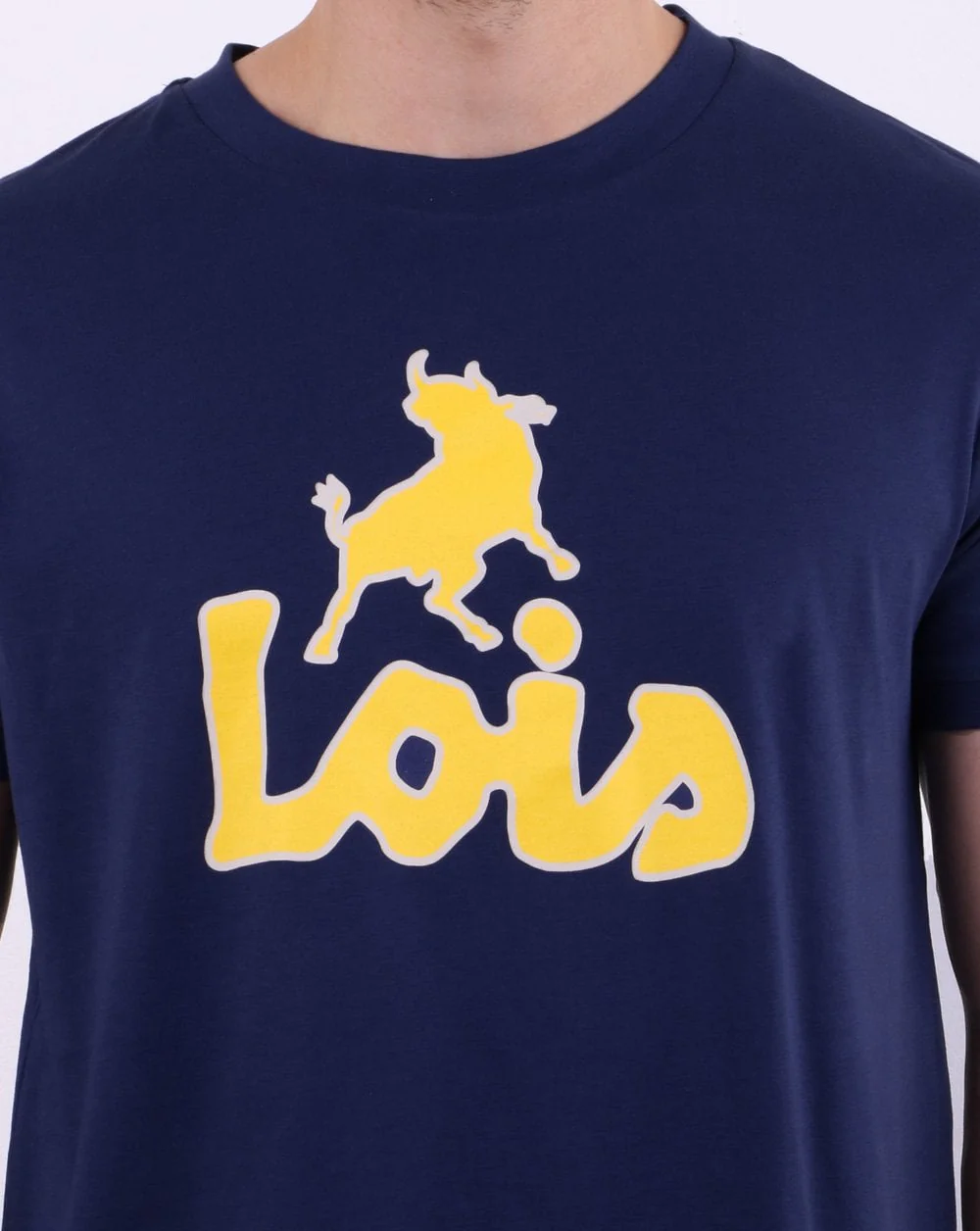 Lois Print T-shirt Navy - Image 3
