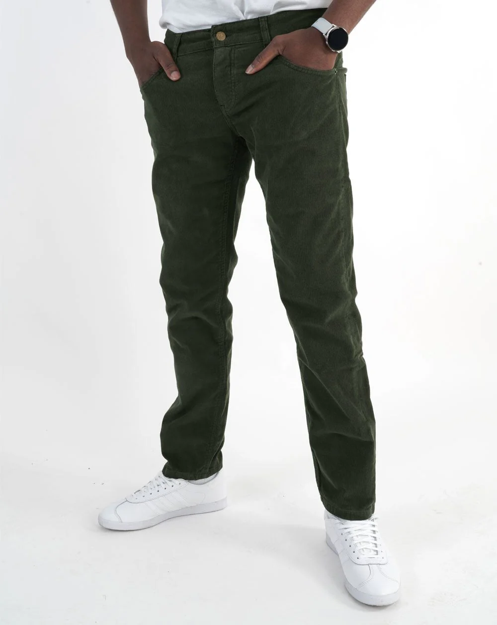 Lois Sierra Needle Cords Olive Green - Image 6