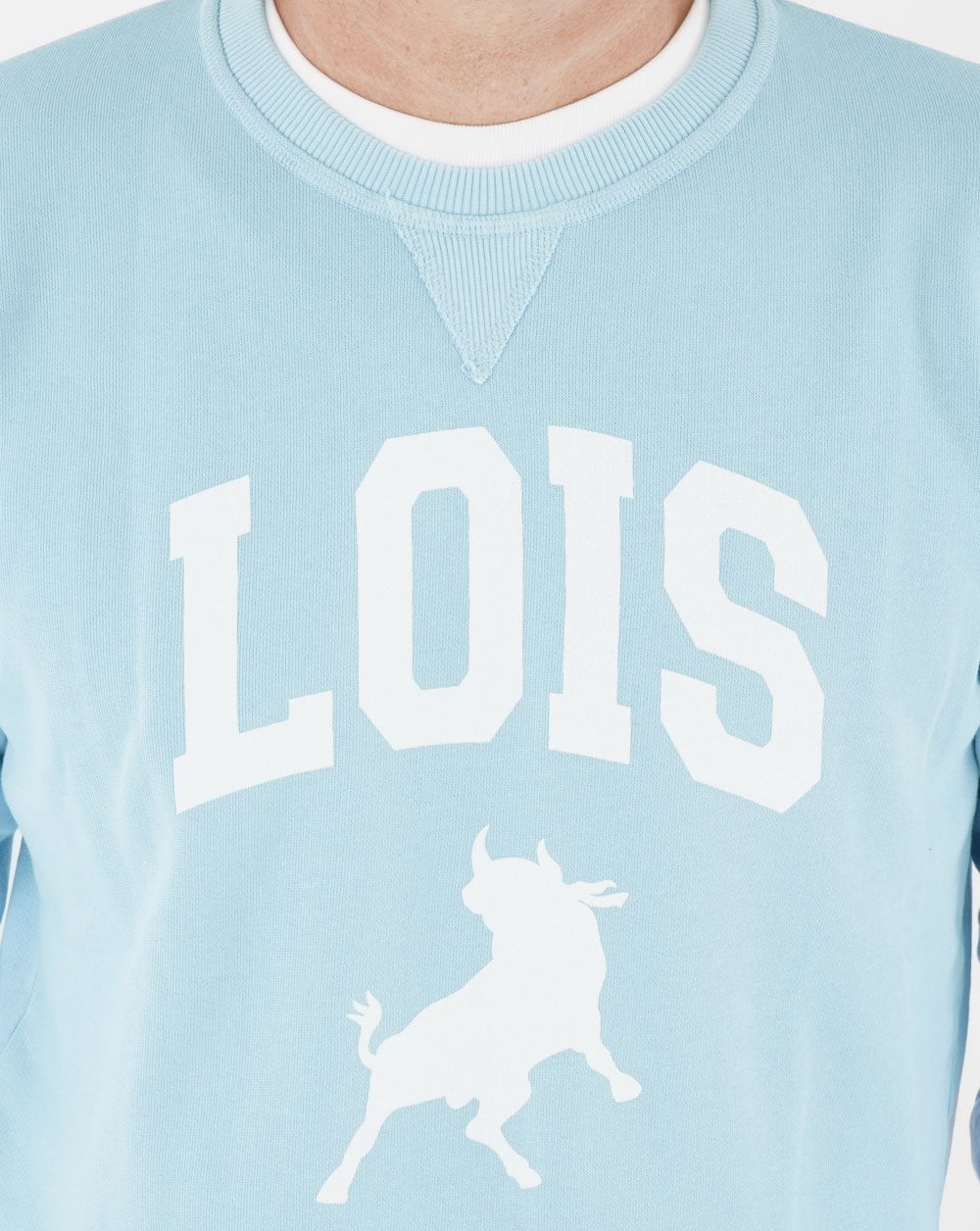 Lois Special Varsity Sweatshirt Sky/White - Image 2