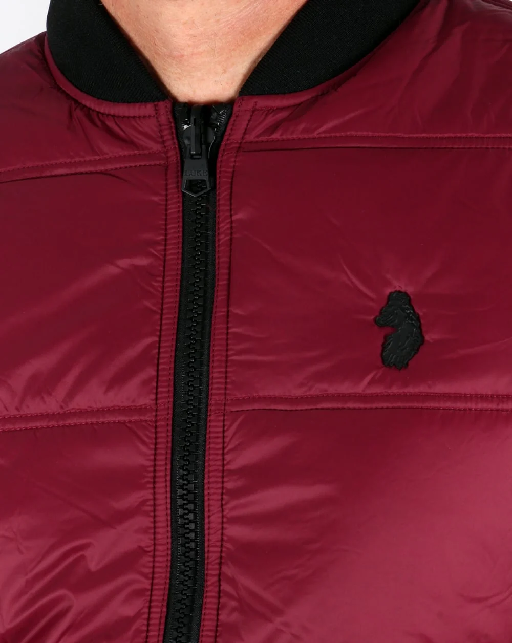 Luke Liner Quilted Jacket Berry - Image 2