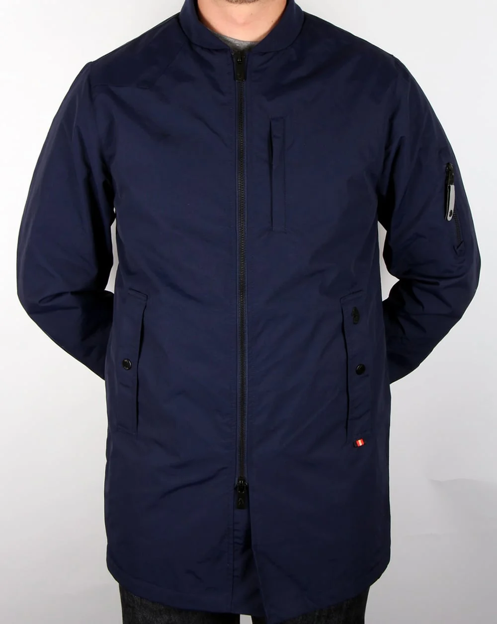 Luke Nation Long Length Jacket Navy