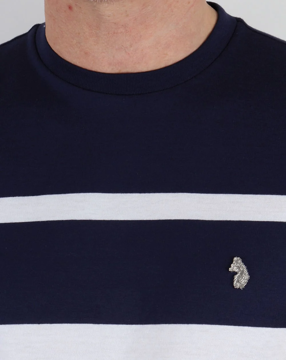 Luke Normandy Stripe T-shirt Marina Blue - Image 2