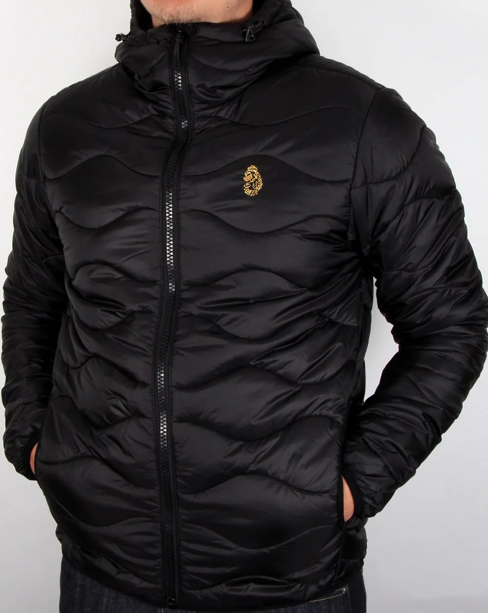 Luke Rubery Quilted Jacket Black - Image 3