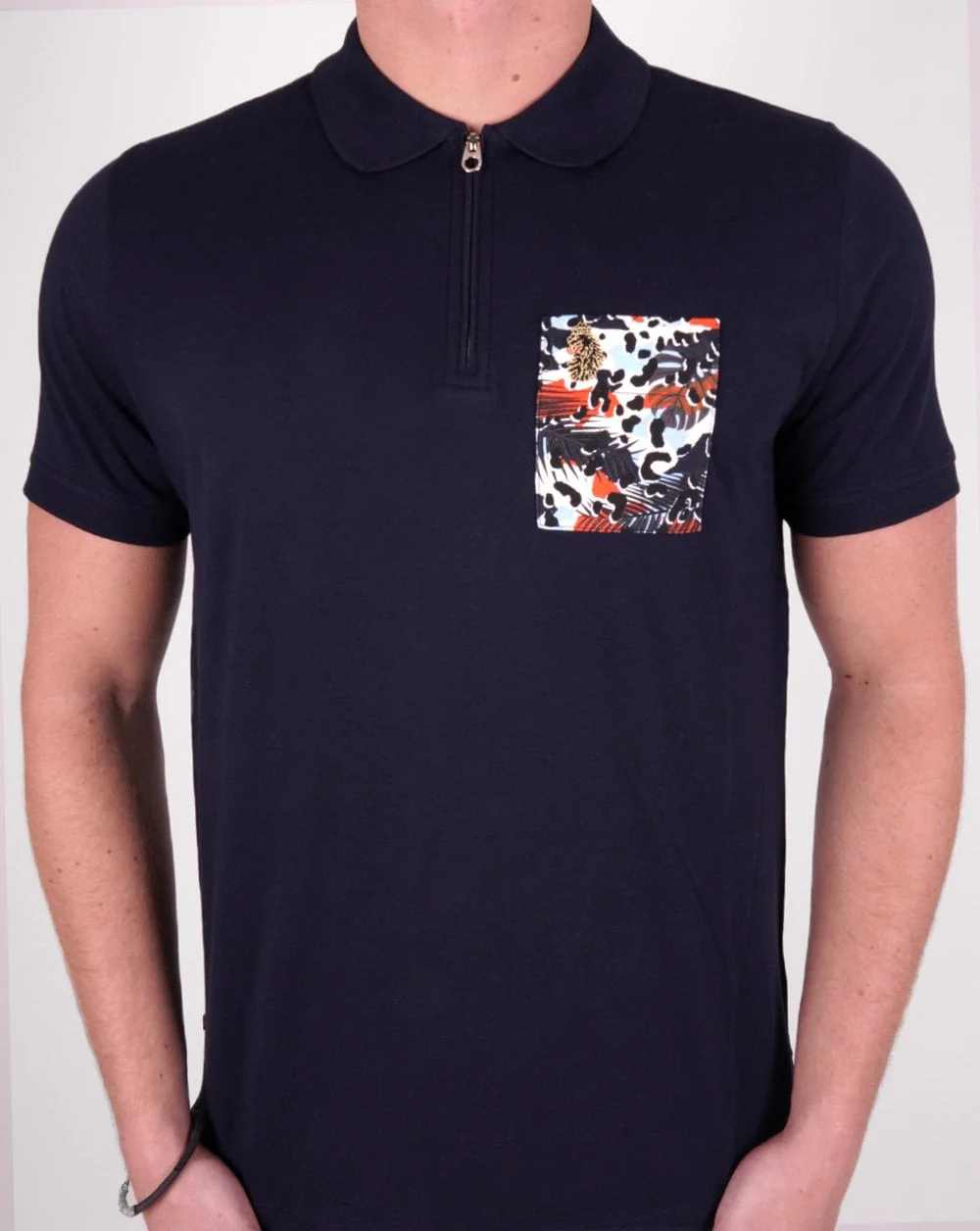 Luke Sport Zippo Polo Shirt Navy