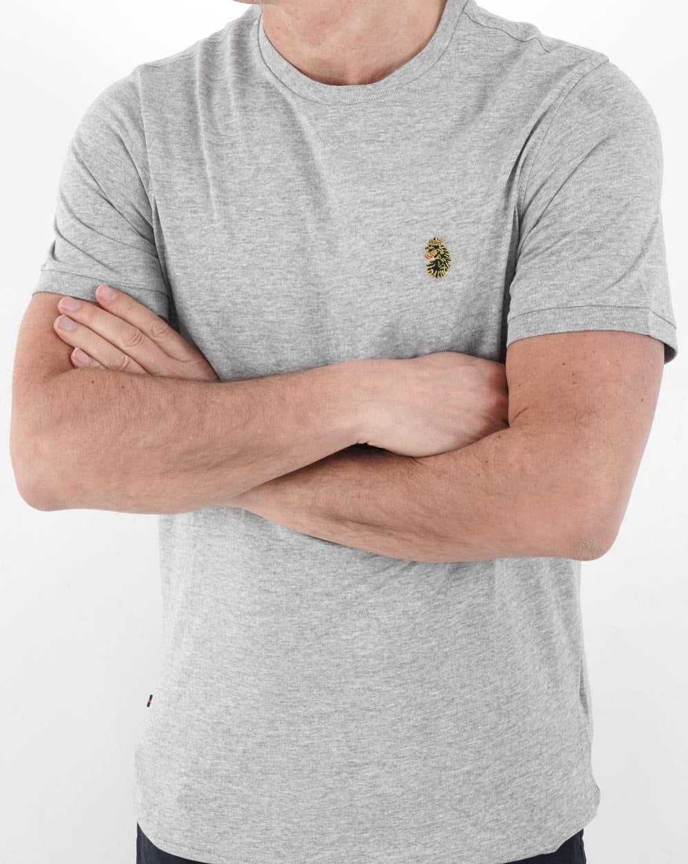 Luke Traffs T Shirt Mid Grey Marl - Image 3