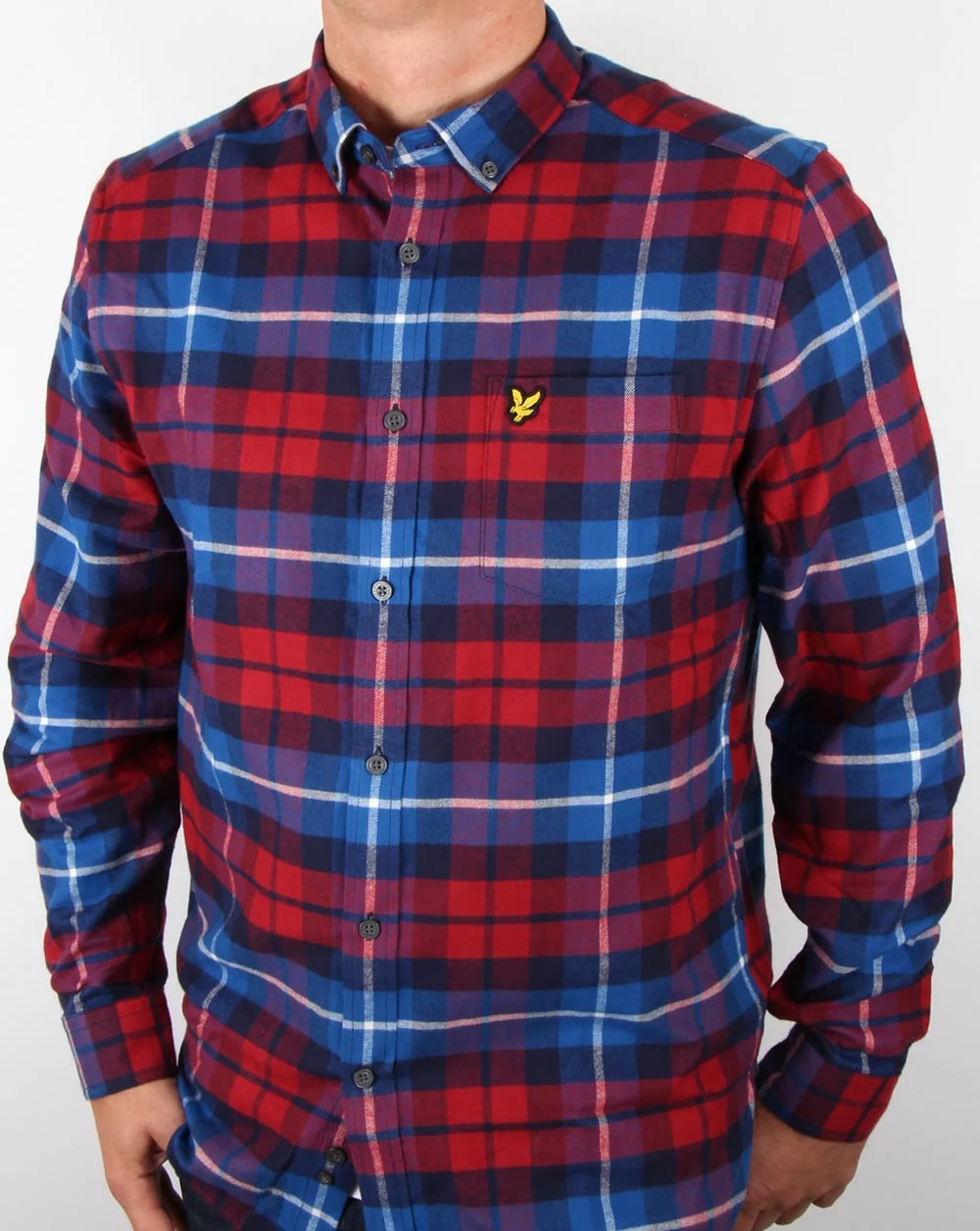 Lyle And Scott Check Flannel Shirt Navy/Red