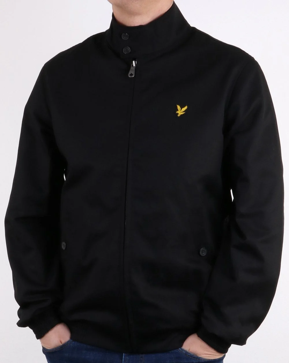 Lyle And Scott Check Lined Harrington Jacket Black - Image 4