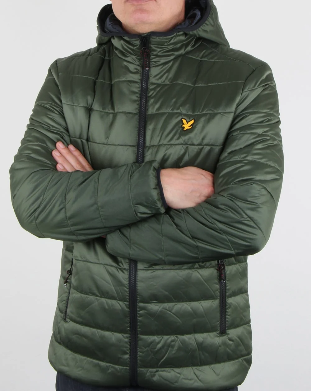 Lyle And Scott Cooke Insulated Foil Jacket Olive - Image 3