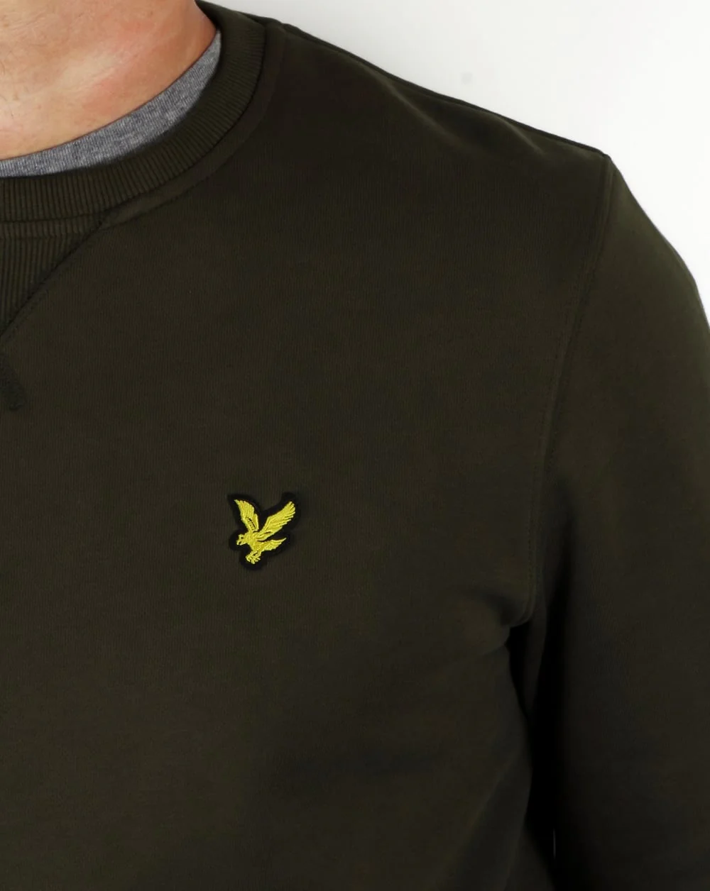 Lyle And Scott Crew Neck Sweatshirt Dark Sage - Image 2