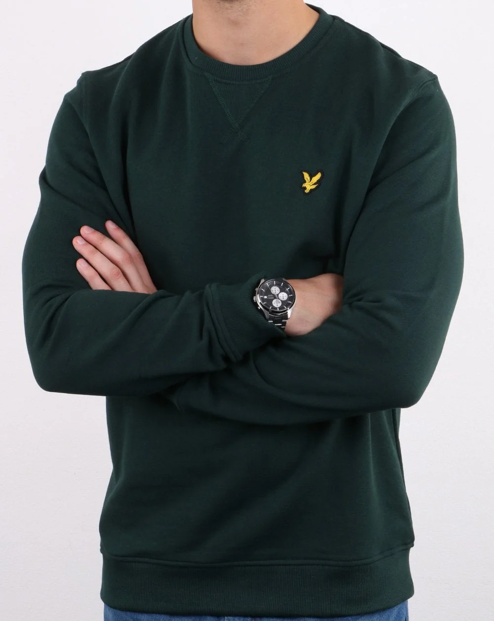 Lyle And Scott Crew Neck Sweatshirt Jade Green - Image 3