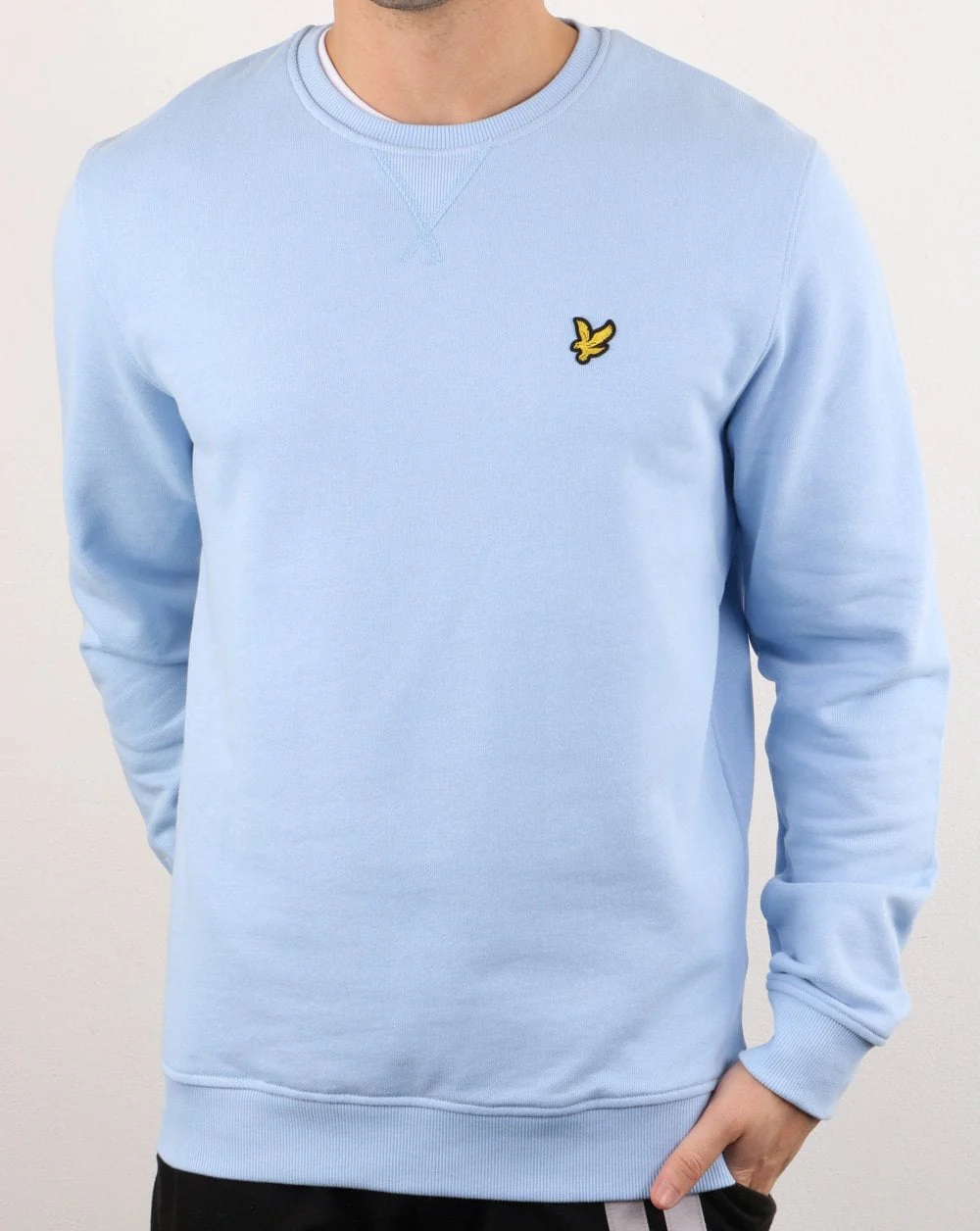 Lyle And Scott Crew Neck Sweatshirt Pool Blue - Image 2