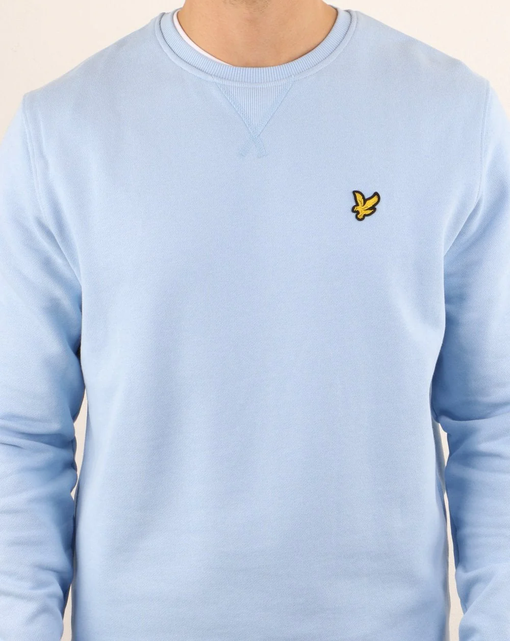Lyle And Scott Crew Neck Sweatshirt Pool Blue - Image 4