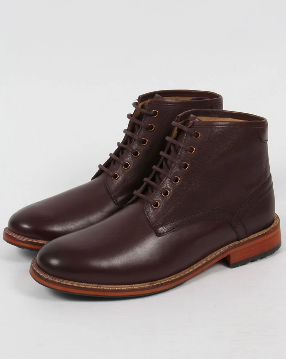 Lyle And Scott Everyman Leather Boots Brown - Image 3