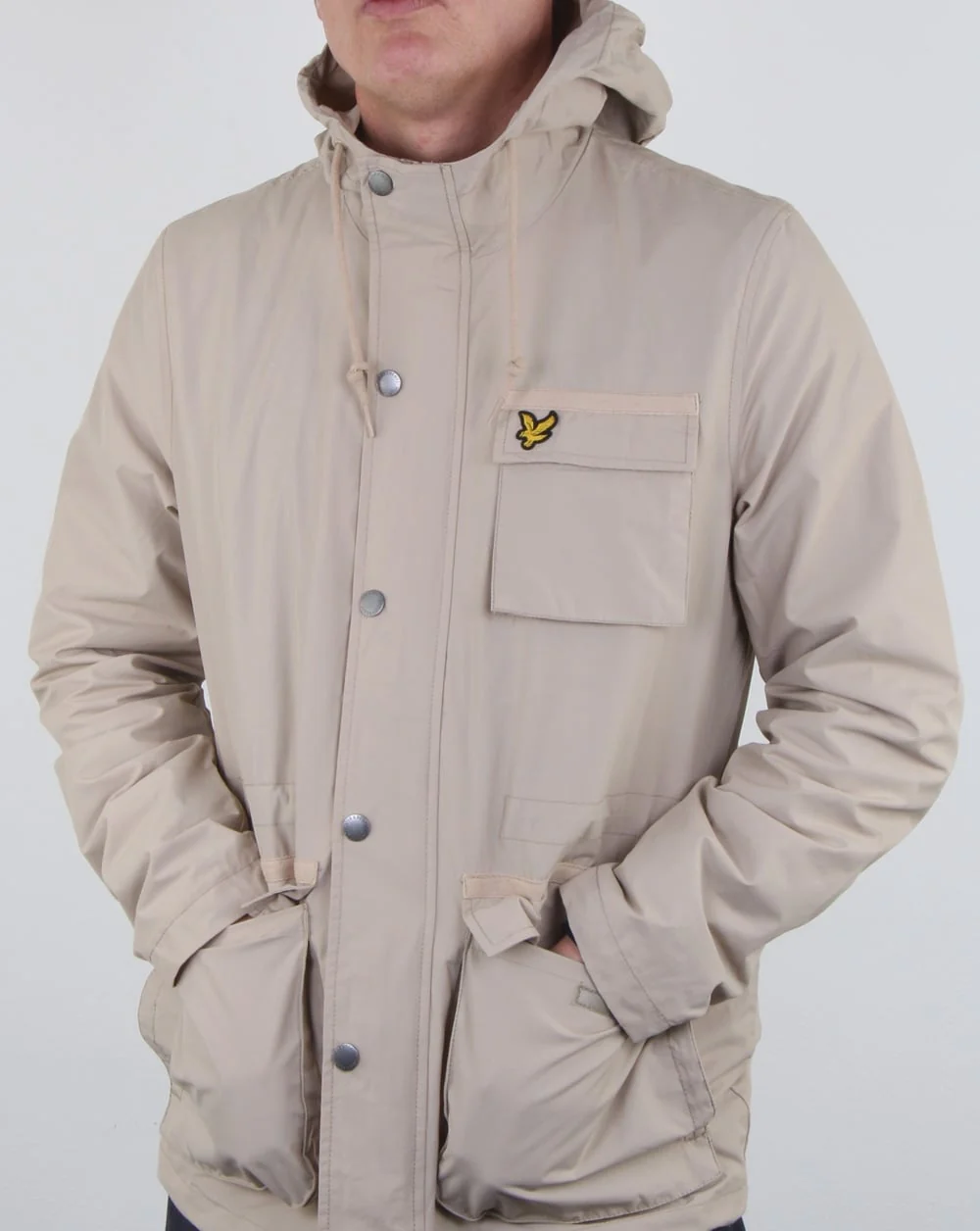 Lyle And Scott Hooded Jacket Stone