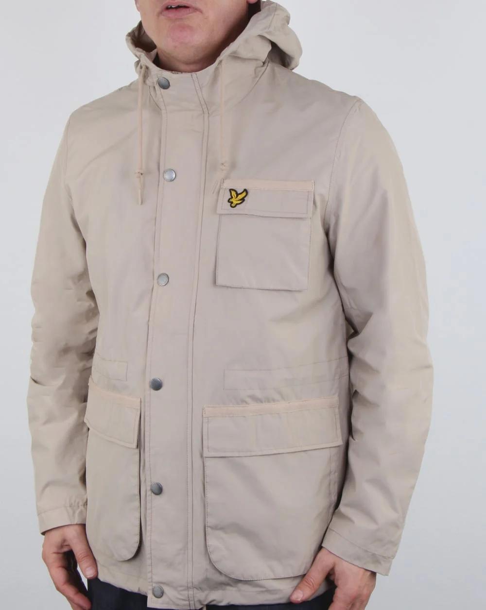 Lyle And Scott Hooded Jacket Stone - Image 2