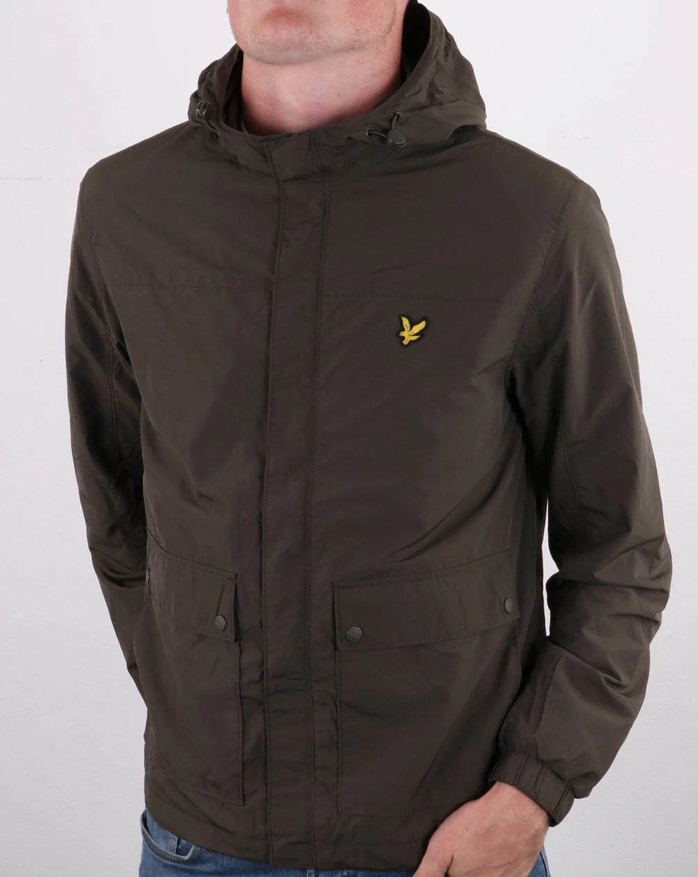 Lyle And Scott Hooded Pocket Jacket Trek Green - Image 2