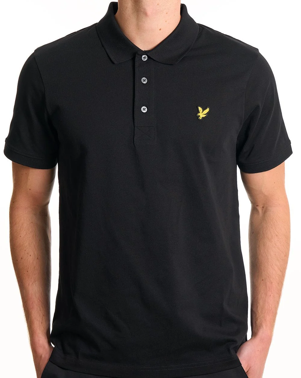 Lyle & Scott Jersey Polo Shirt Jet Black