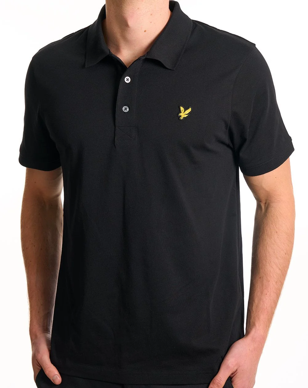 Lyle & Scott Jersey Polo Shirt Jet Black - Image 2