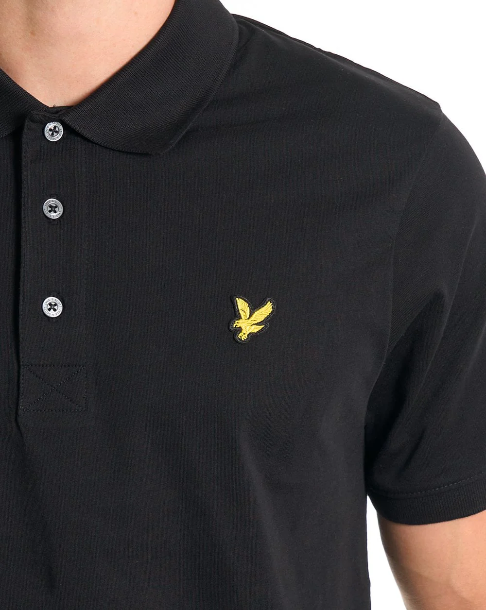 Lyle & Scott Jersey Polo Shirt Jet Black - Image 3