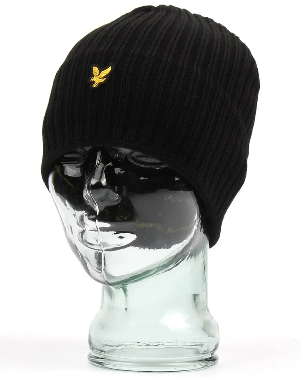 Lyle And Scott Knitted Rib Beanie True Black