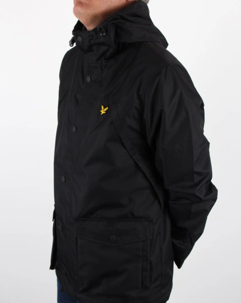 Lyle And Scott Micro Fleece Lined Jacket True Black - Image 4