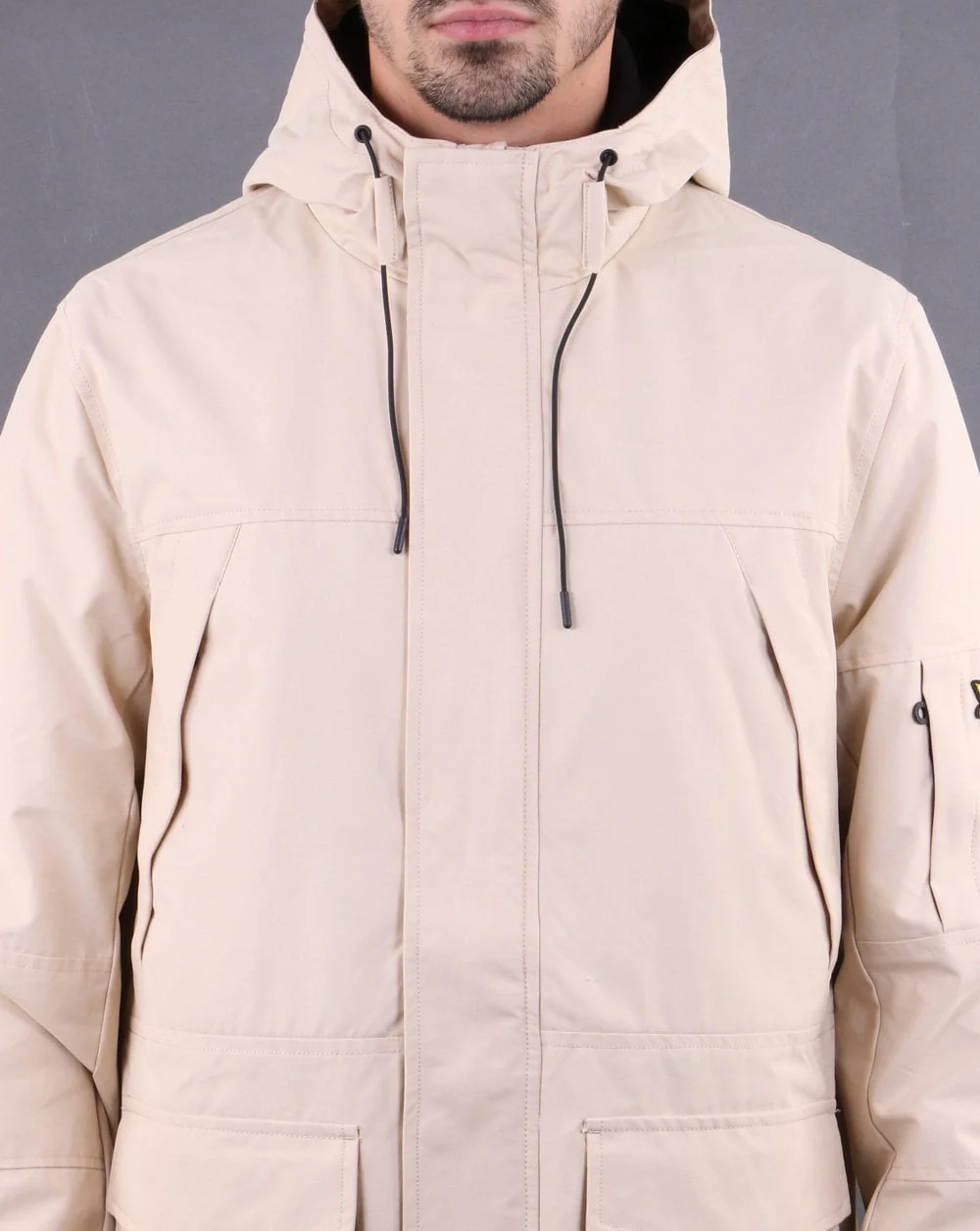 Lyle And Scott Panelled Jacket Cream - Image 4