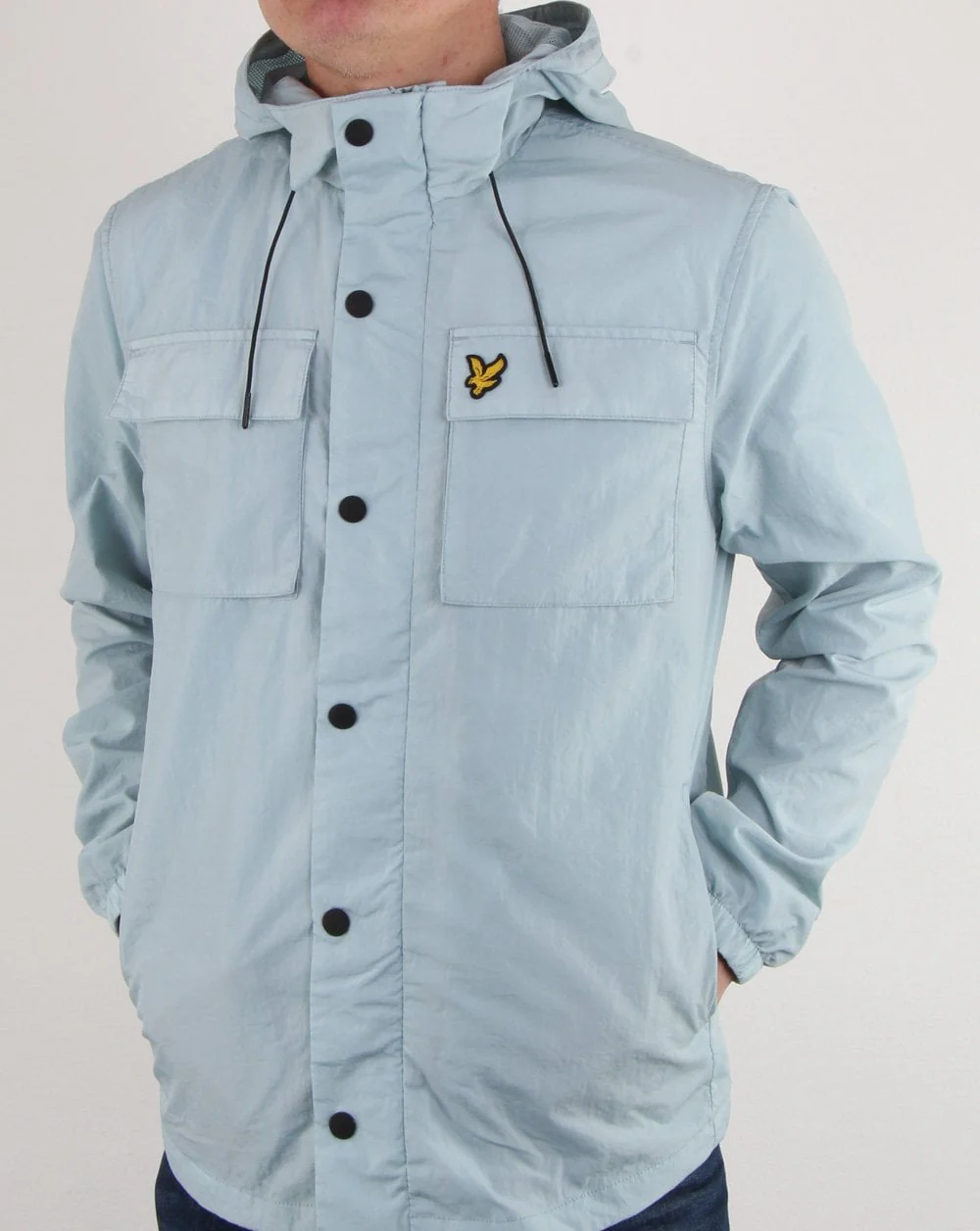 Lyle And Scott Pocket Jacket Sky Blue - Image 4