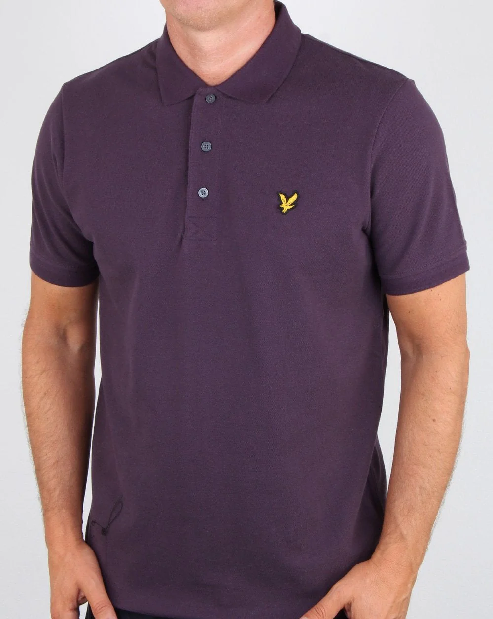 Lyle And Scott Polo Shirt Deep Plum - Image 3