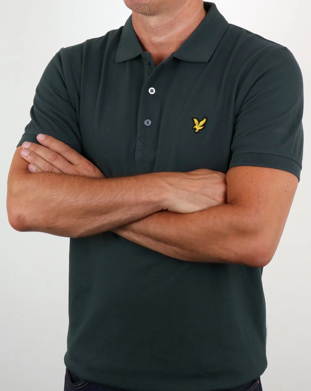 Lyle And Scott Polo Shirt Forest Green - Image 3