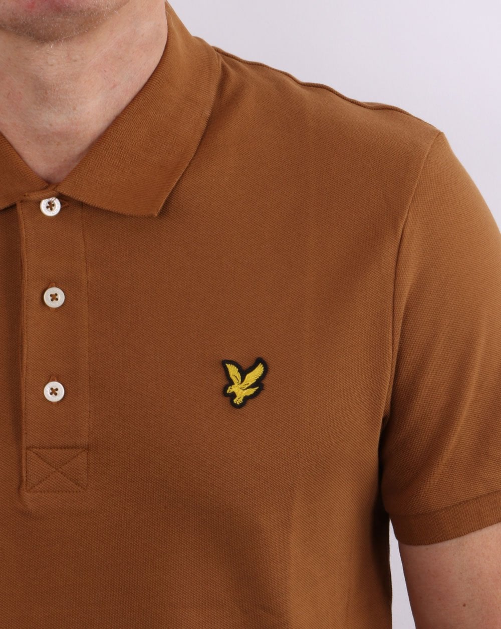 Lyle And Scott Polo Shirt Toffee - Image 3