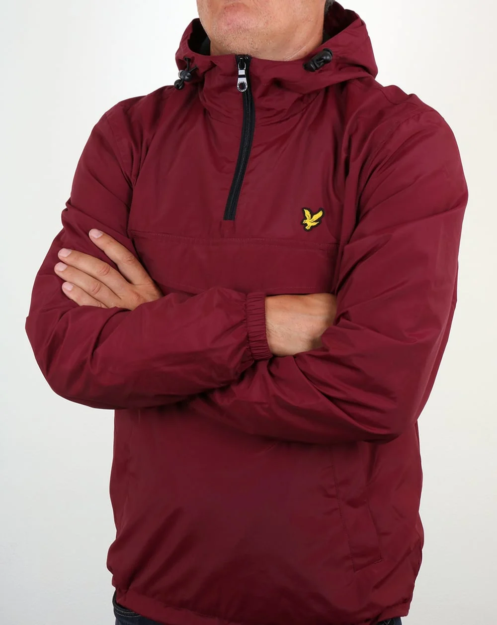 Lyle And Scott Qtr Zip Jacket Claret - Image 4
