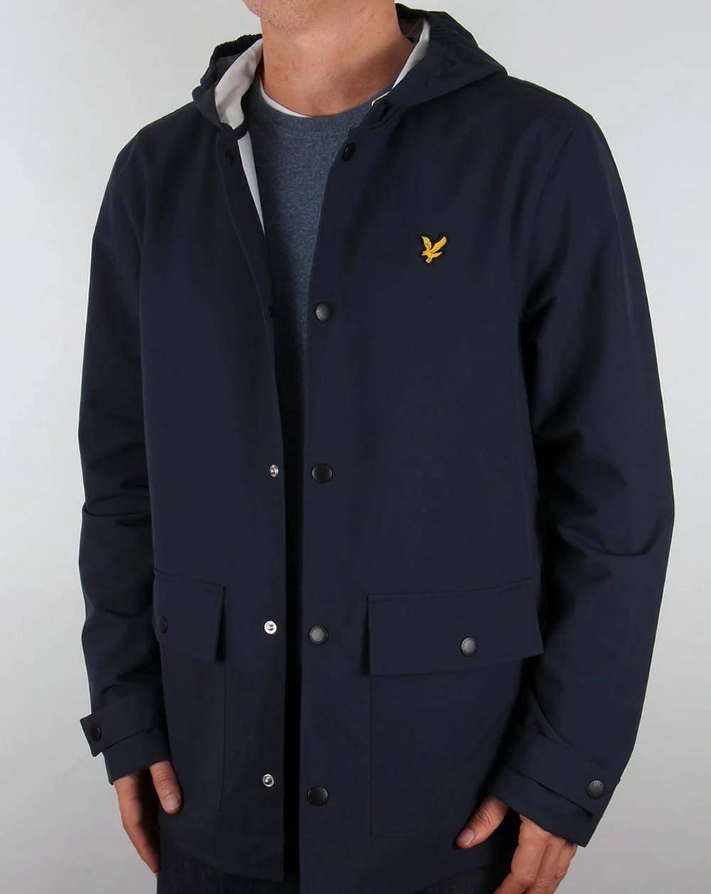 Lyle And Scott Raincoat Navy - Image 3