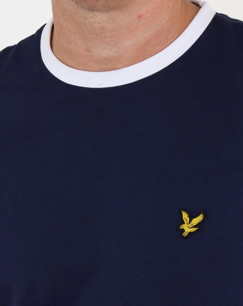 Lyle And Scott Ringer T Shirt Navy - Image 2