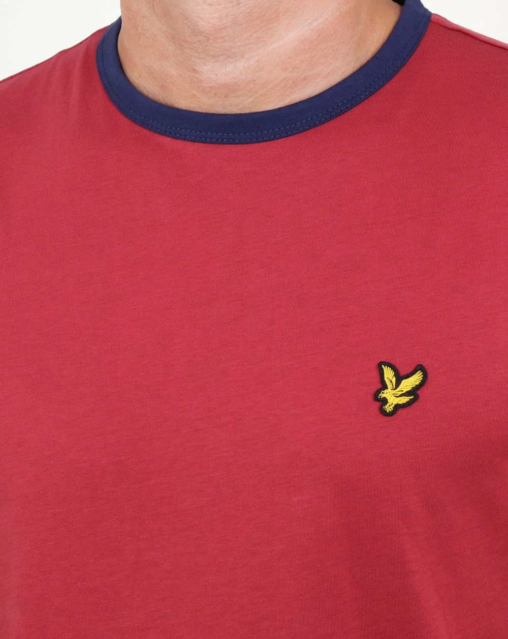 Lyle And Scott Ringer T Shirt Pomegranate - Image 2