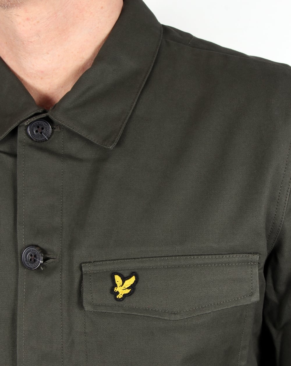 Lyle And Scott Shirt Jacket Dark Sage - Image 3