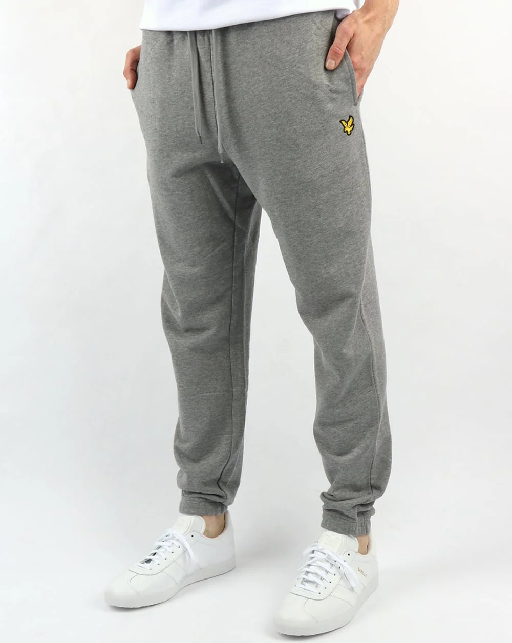 Lyle And Scott Slim Sweatpant Mid Grey Marl