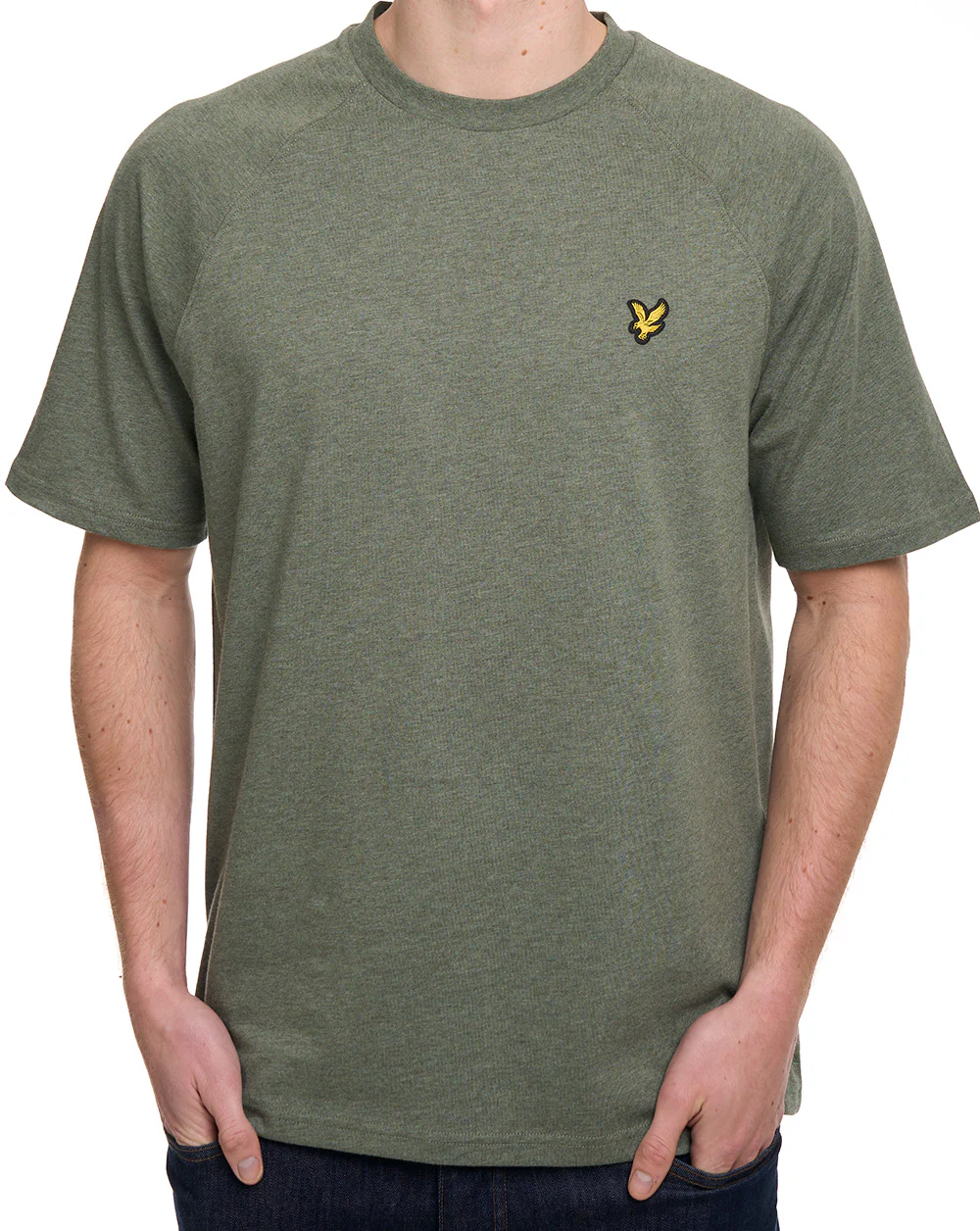 Lyle And Scott Tri Marl Raglan T Shirt Khaki
