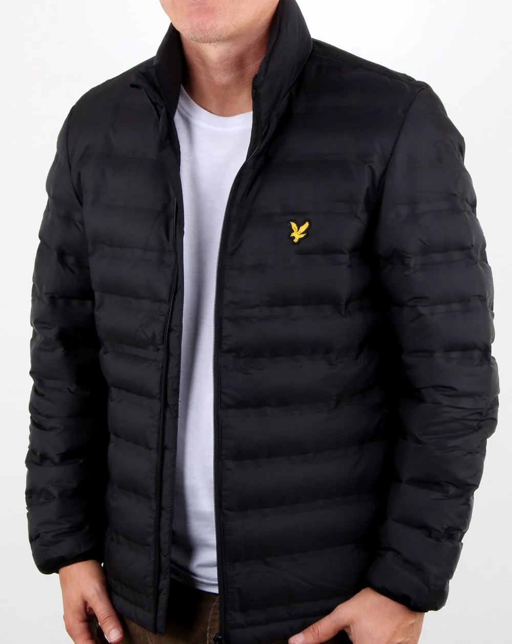 Lyle And Scott Wadded Funnel Neck Jacket True Black - Image 4