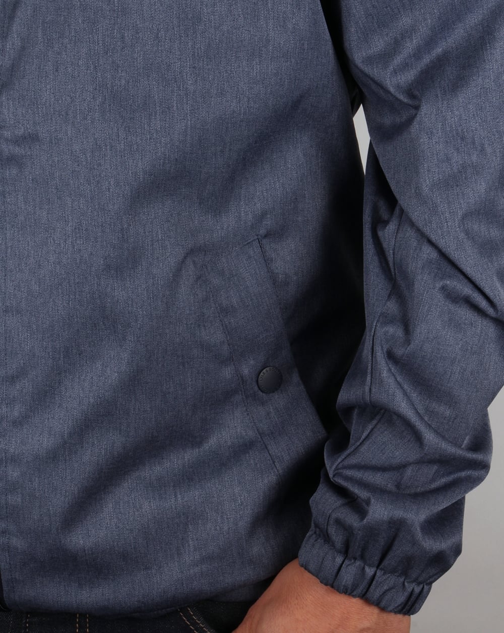 Lyle And Scott Zip Through Hooded Jacket Blue Marl - Image 4